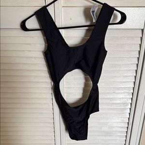 Black Cut-Out Bodysuit